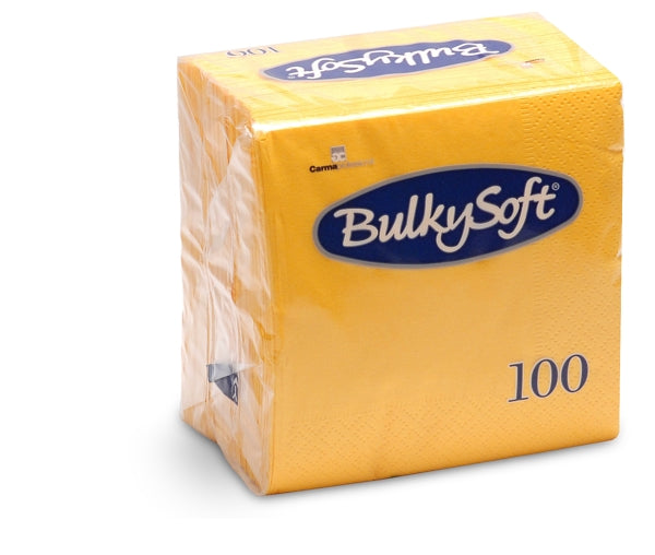 Cocktail-Servietten Bulkysoft 24 × 24 cm, Gelb
