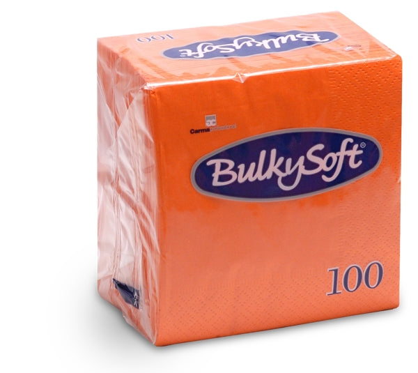 Cocktail-Servietten Bulkysoft 24 × 24 cm, Orange