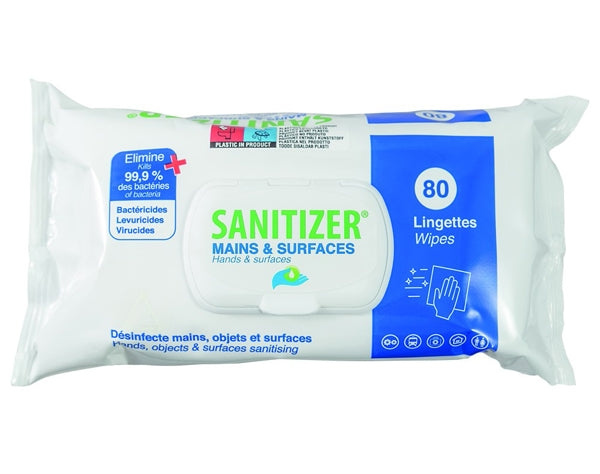 Desinfektionstücher Sanitizer für Oberflächen 80 Stück