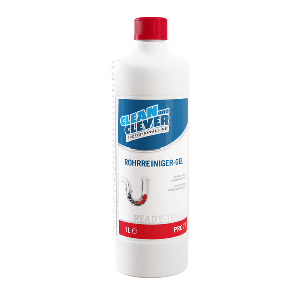 Rohrreinger-Gel CLEAN and CLEVER PRO 77, 1 Liter – 12 Flaschen