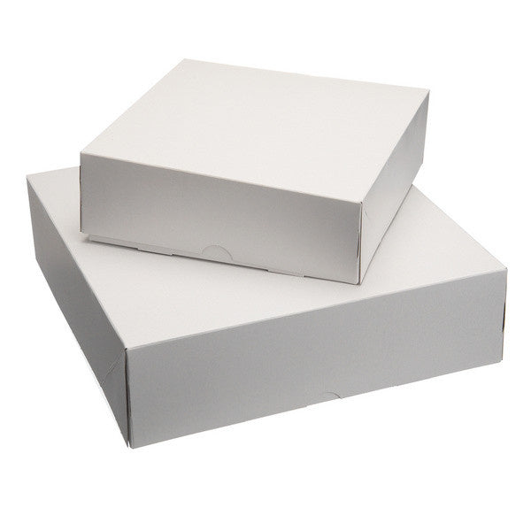 Tortenschachtel Karton, weiss, 26 × 26 × 8 cm – 50 Stück
