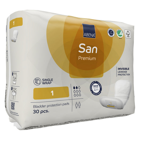 Abena San 11, rot, 84 Stück – 1 Karton (4 × 21)