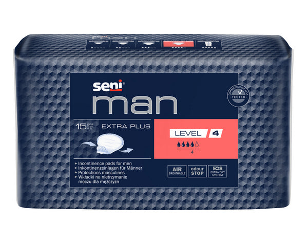 Seni Man Extra Plus Level 4, Inkontinenzeinlage für Männer – 180 Stück