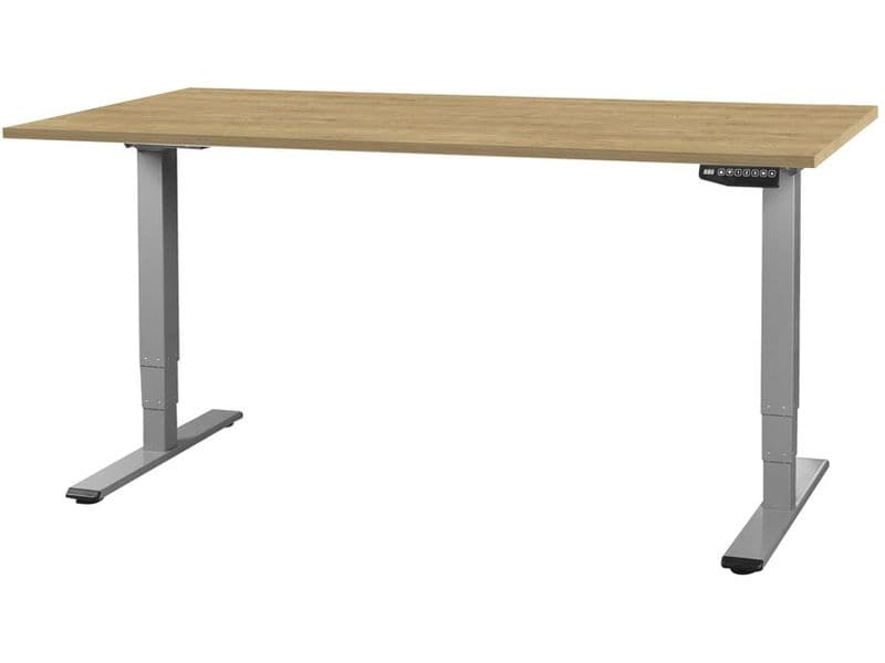 Contini höhenverstellbarer Bürotisch 1.6 m x 0.8 m, Eiche, G