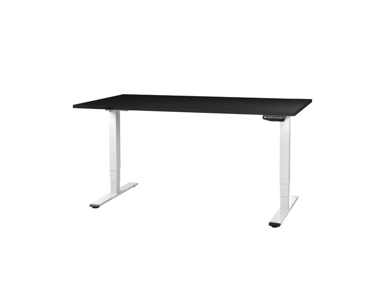 Contini höhenverstellbarer Bürotisch 1.6x0.8 m Schwarz/Geste
