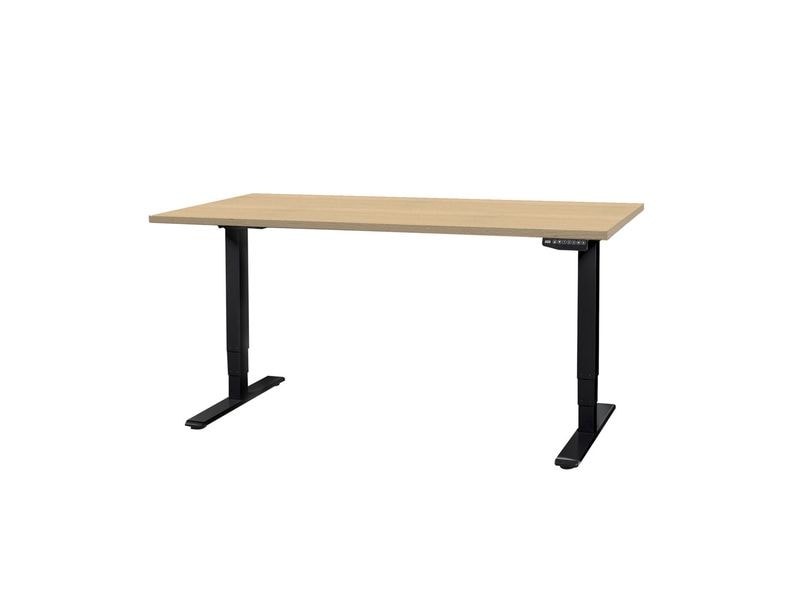 Contini höhenverstellbarer Bürotisch Ahorn/Stahl 160 x 80 cm