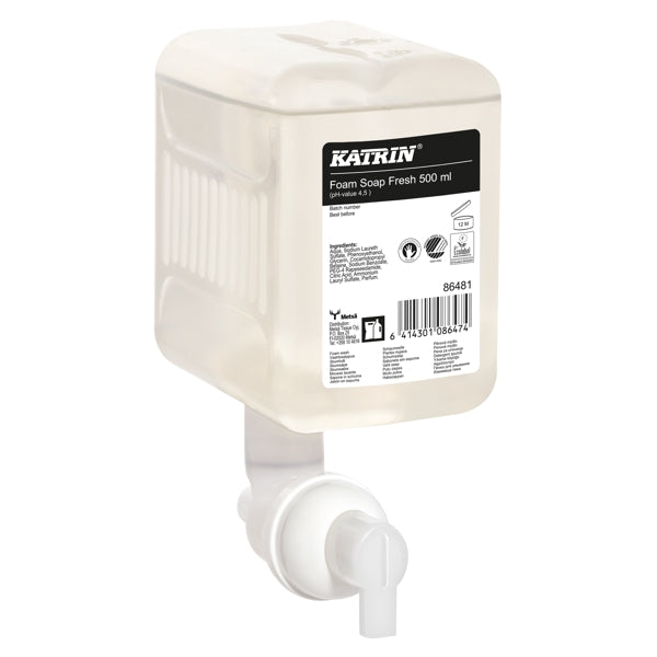 Katrin Schaumseife Fresh, parfümiert, 500 ml – 12 Flaschen
