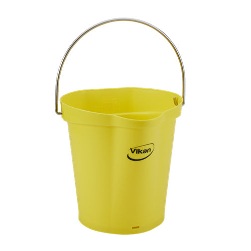 Eimer Vikan 6 Liter, mit Metallbügel, Gelb – 1 Stück