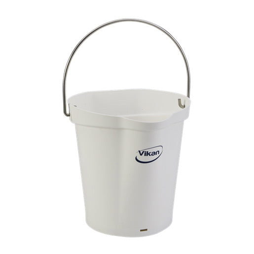 Eimer Vikan 6 Liter, mit Metallbügel, Weiss – 1 Stück