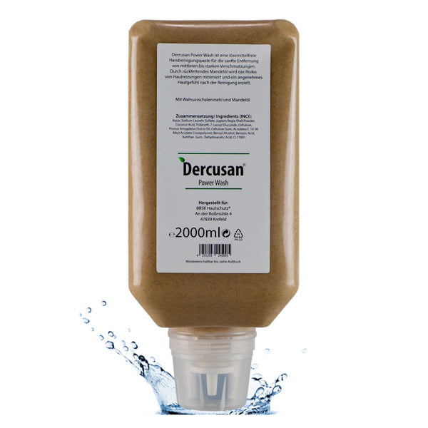 Dercusan Power Wash Hautreiniger stark, lösemittelfrei, 2 Liter Softflasche – 1 Stück
