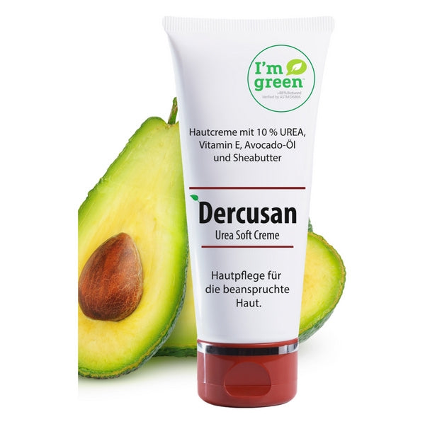 Dercusan Urea Soft Hautpflegecreme mit 10% Urea, Tube 100 ml – 1 Stück