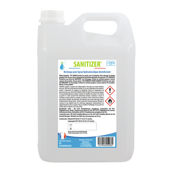 Flächendesinfektion Sanitizer Spray, 5 Liter Nachfüllbidon
