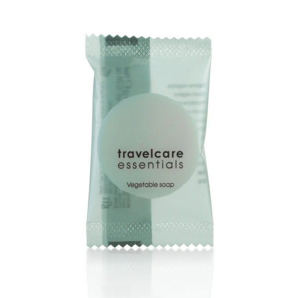 Seife im Flowpack Travelcare Essentials, weiss, 8 g – 600 Stück