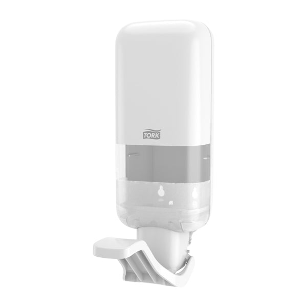 Seifenspender Tork S4 mit Armhebel, für Seifen und Händedesinfektionsmittel, Kunststoff, weiss – 1 Stück