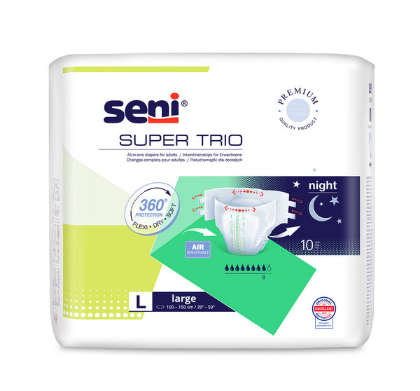 Seni Super Trio Large 100-150, grün, 10 Stück – Einzelpackung