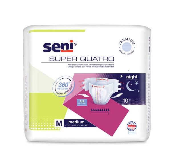 Seni Super Quatro Medium 75-110, altrosa, 10 Stück – Einzelpackung