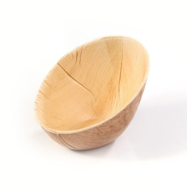 Schale Palmblatt, braun, oval, 120 x 86 x 72/30 mm