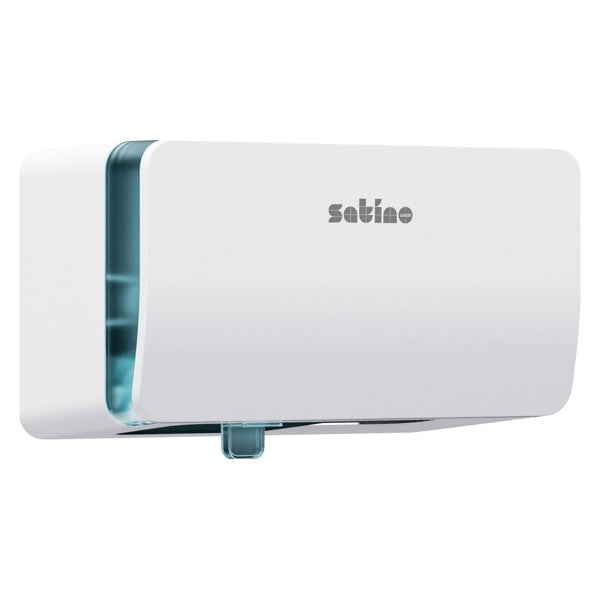 Satino Toilettenpapierspender für 2 Kleinrollen MT1, Kunststoff, weiss – 1 Stück