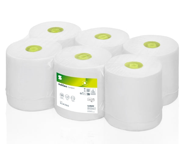 Satino Comfort Handtuchrolle – SYS1 System, Recycling, 2-lagig – 6 Rollen