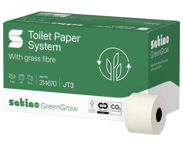 Toilettenpapier Satino GreenGrow Compact Grossrolle