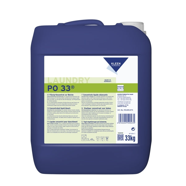 Kleen Purgatis PO33 Bleichmittel auf Sauerstoffbasis, flüssig, 33 kg – 1 Bidon