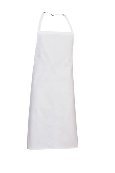 Latzschürze Baumwoll-Twill 210 g/m², 95 °C waschbar, weiss, 90 × 90 cm – 2 Stück