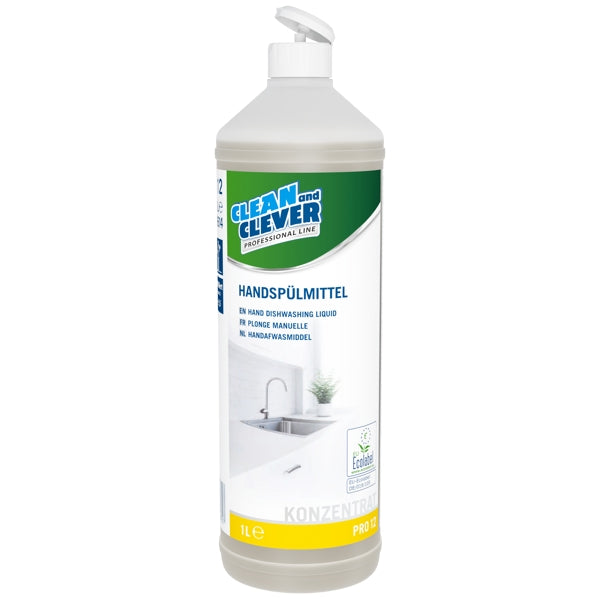 Handspülmittel CLEAN and CLEVER PRO 12, 1 Liter – 12 Flaschen