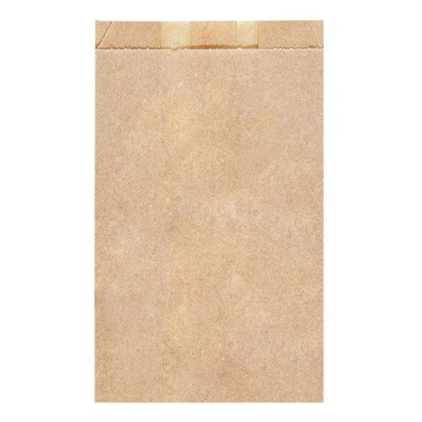 Brotbeutel Kraftpapier, natur, braun, 14 + 7 × 26 cm – 1000 Stück