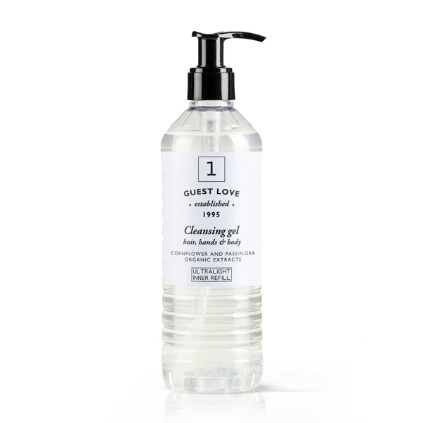 Hair & Body Wash GUEST LOVE, Pumpflasche für ECOVER 370 ml – 18 Flaschen