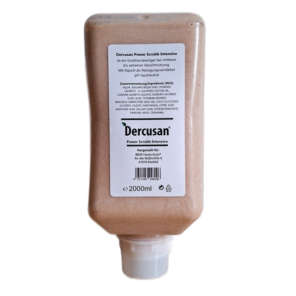 Handreiniger Dercusan Power Scrubb Intensive, mittlere bis starke Verschmutzung, 2 Liter Softflasche – 6 Stück