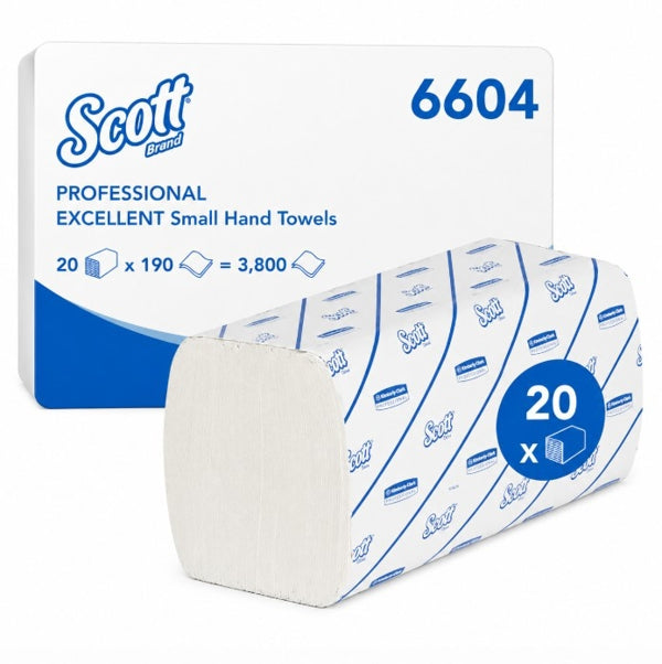 Handtuch Scott Essential Interfold, I-Falz, Recycling, 2-lagig, weiss, 23 × 25 cm
