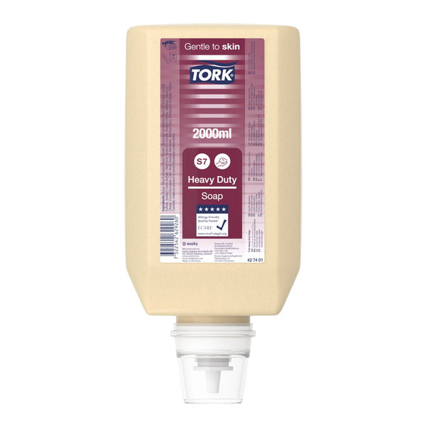Handreiniger Tork Heavy Duty mit Reibemittel – S7 System, für sehr starke Verschmutzungen, 2000 ml