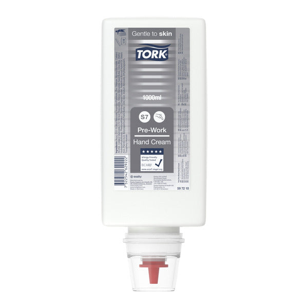 Handcreme Tork Pre-Work – S7 System, Hautschutz vor der Arbeit, 1000 ml