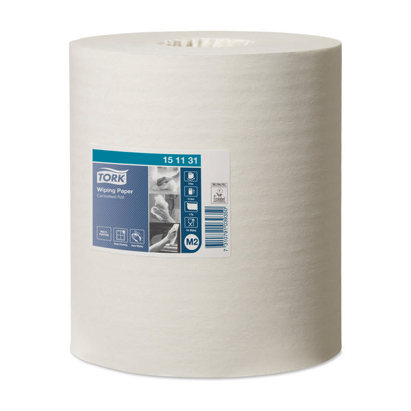 Mehrzweck-Papierwischtücher Tork Advanced Midi – M2 System, Mix, 1-lagig, weiss, 21,5 cm × 275 m, Innenabrollung