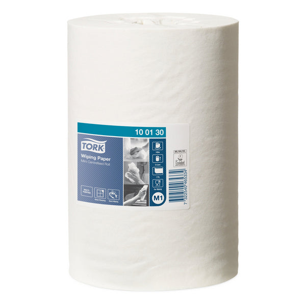 Tork Advanced Mehrzweck-Papierwischtücher Mini M1, Mixqualität, 1-lagig, 21,5 cm × 120 lfm, weiss – 11 Rollen
