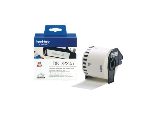 Endlos-Etikettenrolle Brother DK-22205, Papier weiss, 62 mm × 30,48 m