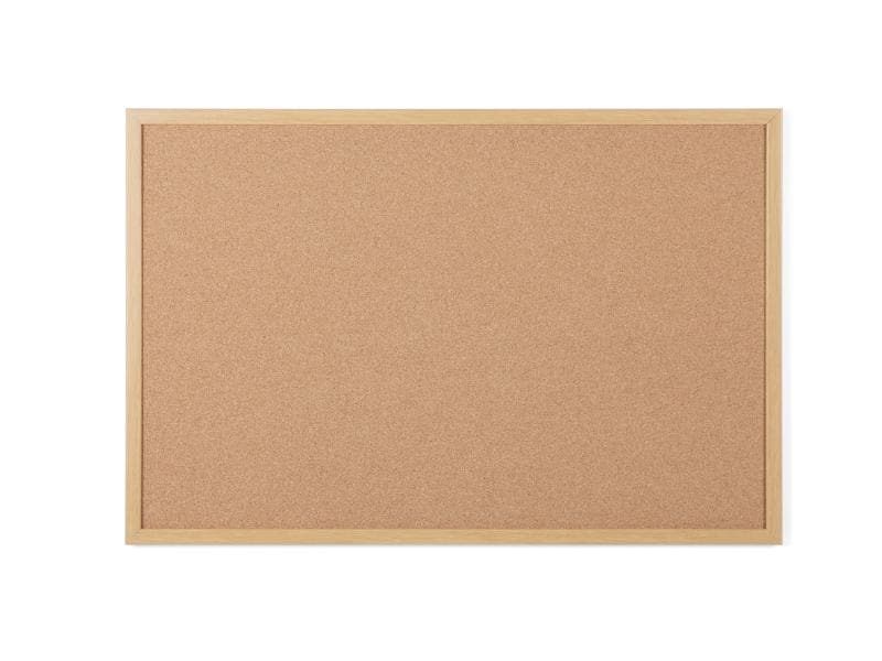 Pinnwand Bi-Office Earth aus Kork, Rahmen Eichen-Optik, 150 × 100 cm
