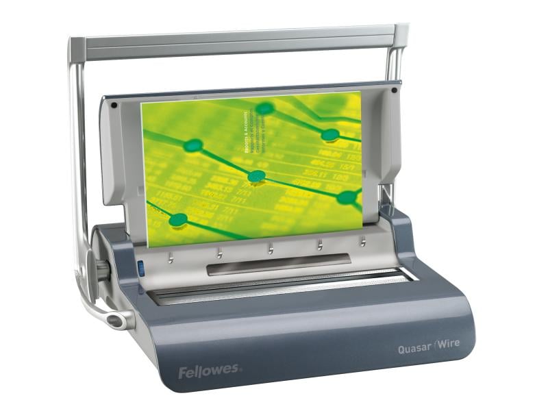 Drahtbindegerät FELLOWES Quasar Wire, stanzt 15 Blatt, bindet bis 130 Blatt
