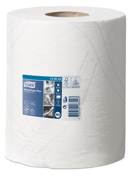 Mehrzweck-Papierwischtücher Tork Advanced stark Midi – M2 System, Mix, 2-lagig, weiss, 23,5 × 34 cm, 368 Blatt = 125 m, Innenabrollung