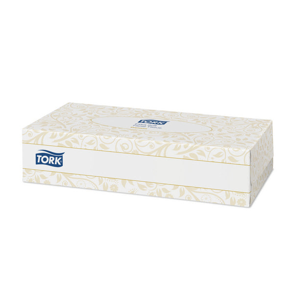 Kosmetiktuch Tork Premium – F1 System, Zellstoff, 2-lagig, hochweiss, extraweich, Box à 100 Tücher, 20 × 20,8 cm