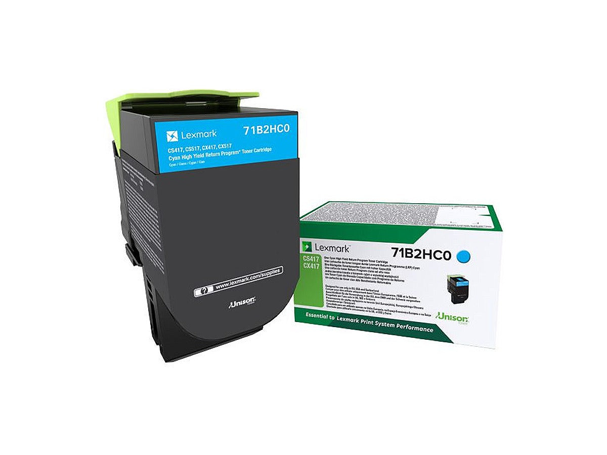 LEXMARK CS317 / CS417 / CS517 Original Toner, Cyan, Hohe Ergiebigkeit (HY)