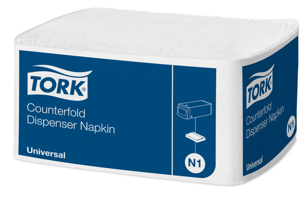 Spenderservietten Tork – N1 System, 1-lagig, 30 × 33 cm, weiss