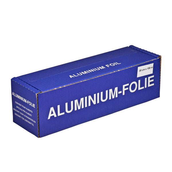 Aluminiumfolie Cutterbox stark, 29,5 cm × 150 m, 12 my – 6 Rollen