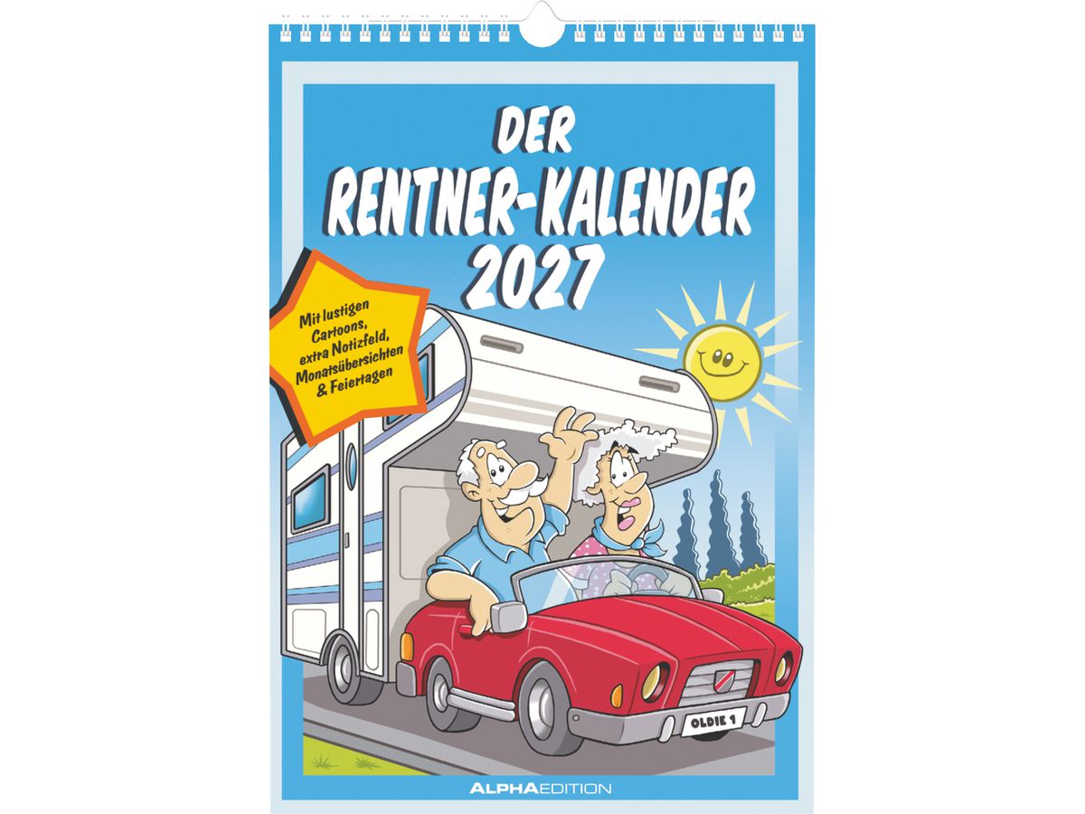 ALPHA EDITION Der Rentner-Kalender 2027, 1 Monat/1 Seite