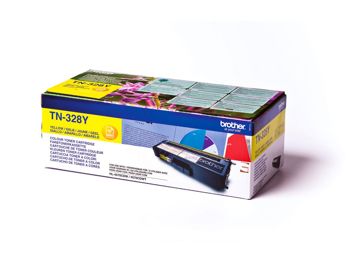 BROTHER TN-328 Original Toner, Gelb