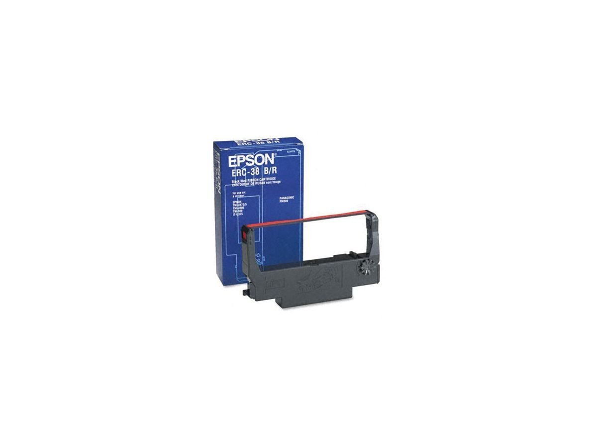 EPSON Farbband Nylon schwarz/rot S015376 Epson ERC 38, 1020169 1,5mio.