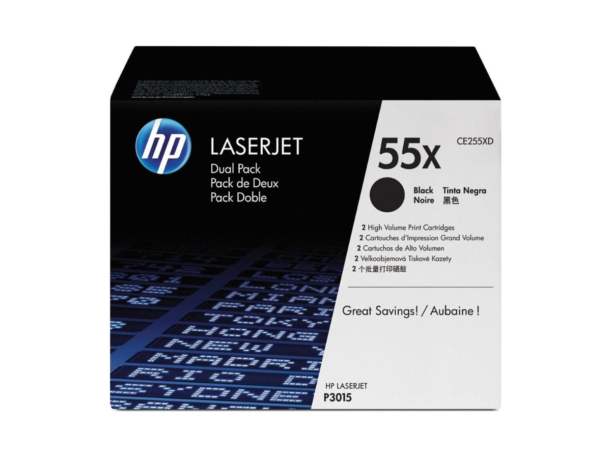 HP Toner Doppelpack 55X schwarz LaserJet P3015 (2 Stück)