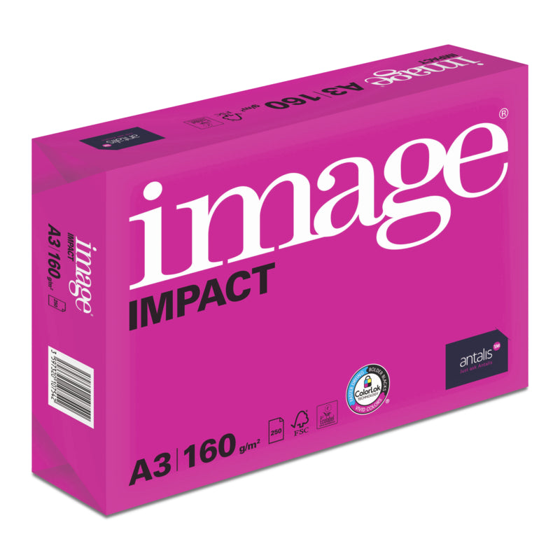 Druckerpapier Image Impact A3, 160 g/m², hochweiss, 3'750 Blatt – 3 Kartons