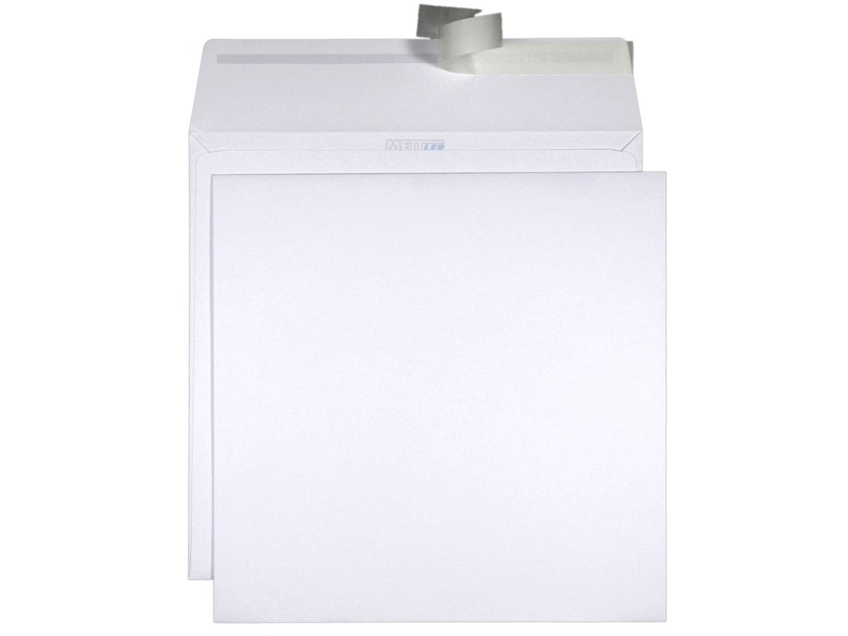 Mettler Couvert 220x220 mm ohne Fenster ultraweiss 120 g/m² (250 Stück)