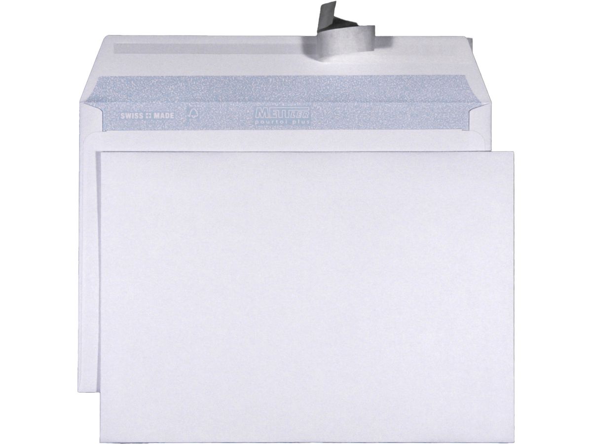 Mettler Couvert C5 ohne Fenster ultraweiss 100 g/m² Haftklebe (500 Stück)